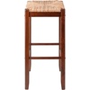 image:imageWinsome 3Piece Harrington Drop Leaf High Table with 2 Rush Seat Stools 29Inch Brown