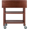 image:imageWinsome 94734 Jonathan 2 Drawer Rolling Kitchen Cart in WalnutSolid
