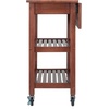image:imageWinsome 94734 Jonathan 2 Drawer Rolling Kitchen Cart in WalnutSolid