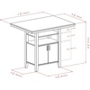 image:imageWinsome Albany High Dining Table Walnut 2992 in x 4173 in x 3583 in