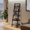 image:imageWinsome Bellamy 5Shelf 69 H Leaning Bookcase Black 29553Leaning TV Stand