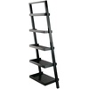 image:imageWinsome Bellamy 5Shelf 69 H Leaning Bookcase Black 29553Leaning TV Stand