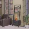 image:imageWinsome Bellamy Leaning Shelf with Storage Black