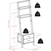 image:imageWinsome Bellamy Leaning Shelf with Storage Black