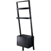 image:imageWinsome Bellamy Leaning Shelf with Storage Black