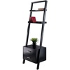 image:imageWinsome Bellamy Leaning Shelf with Storage Black