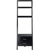 image:imageWinsome Bellamy Leaning Shelf with Storage Black
