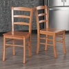 image:imageWinsome Benjamin Ladder Back Chair Set of 2 Walnut  Classic Backed Kitchen amp Dining Room Chairs Simple amp Elegant Home Seating Solution Great for Office Hallway BedroomLight Oak