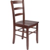 image:imageWinsome Benjamin Ladder Back Chair Set of 2 Walnut  Classic Backed Kitchen amp Dining Room Chairs Simple amp Elegant Home Seating Solution Great for Office Hallway BedroomWalnut