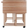 image:imageWinsome Burnett SpaceSaver Table Set with 2 TuckAway Stools 33 High 30 Wide NaturalBeech