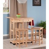 image:imageWinsome Burnett SpaceSaver Table Set with 2 TuckAway Stools 33 High 30 Wide NaturalBeech