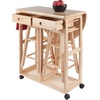 image:imageWinsome Burnett SpaceSaver Table Set with 2 TuckAway Stools 33 High 30 Wide NaturalNatural