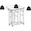 image:imageWinsome Burnett SpaceSaver Table Set with 2 TuckAway Stools 33 High 30 Wide NaturalNatural