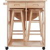 image:imageWinsome Burnett SpaceSaver Table Set with 2 TuckAway Stools 33 High 30 Wide NaturalNatural