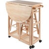 image:imageWinsome Burnett SpaceSaver Table Set with 2 TuckAway Stools 33 High 30 Wide NaturalNatural