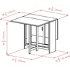 image:imageWinsome Clara Foldable Dining Table 47 Wide 30 High Walnut