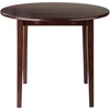 image:imageWinsome Clayton Round Double Drop Leaf Dining Table  Sturdy amp Stylish Foldable Table for Eating amp Working in Kitchen Dining Room Classic Home Decor FurnitureSolid