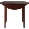 image:imageWinsome Clayton Round Double Drop Leaf Dining Table  Sturdy amp Stylish Foldable Table for Eating amp Working in Kitchen Dining Room Classic Home Decor FurnitureSolid