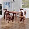 image:imageWinsome Darren 5pc Set Dining Table with XBack Chairs Walnut Finish