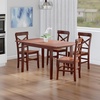 image:imageWinsome Darren 5pc Set Dining Table with XBack Chairs Walnut Finish