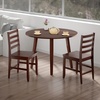 image:imageWinsome Dawson 3Pc Drop Leaf Table with LadderBack Chairs Walnut Finish