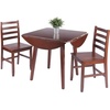image:imageWinsome Dawson 3Pc Drop Leaf Table with LadderBack Chairs Walnut Finish