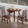image:imageWinsome Dawson 3Pc Drop Leaf Table with LadderBack Chairs Walnut Finish