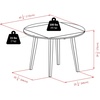 image:imageWinsome Dawson 3Pc Drop Leaf Table with LadderBack Chairs Walnut Finish