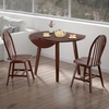 image:imageWinsome Dawson 3Pc Drop Leaf Table with Windsor Chairs Walnut Finish