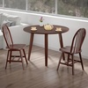 image:imageWinsome Dawson 3Pc Drop Leaf Table with Windsor Chairs Walnut Finish