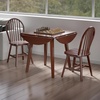 image:imageWinsome Dawson 3Pc Drop Leaf Table with Windsor Chairs Walnut Finish