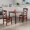 image:imageWinsome Groveland 3Pc Set Dining Table with XBack Chairs Walnut Finish