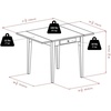 image:imageWinsome Hamilton Double Drop Leaf Dining Table with Drawer for Dining Room 29 Walnut
