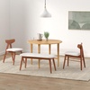 image:imageWinsome Hannah Double Drop Leaf Dining Table Light Oak 29  Sturdy amp Space Saving Fold Down Dinner Table Convenient Kitchen amp Dining Room Furniture for Eating Crafts Study WorkCasual