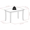 image:imageWinsome Inglewood Dining Table  Sturdy amp Stylish Rectangular Table for Eating amp Working in Office Kitchen Dining Room Classic Home Decor Furniture