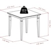 image:imageWinsome Kingsgate Dining Table Walnut 29  Sturdy amp Stylish Rectangular Table for Eating amp Working in Office Kitchen Dining Room Classic Home Decor Furniture