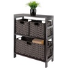image:imageWinsome Leo 3Tiered Ladder Shelves Modern amp Practical Open Display Bookshelves for Living Room Den Office Bedroom Functional Home Decor Furniture2 Tier  3 Baskets