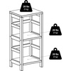image:imageWinsome Leo 3Tiered Ladder Shelves Modern amp Practical Open Display Bookshelves for Living Room Den Office Bedroom Functional Home Decor Furniture2 Tier Narrow