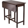 image:imageWinsome Lynnwood 3543 x 3939 x 30Inch Wood Rectangular Drop Leaf High Table Antique Walnut 94149