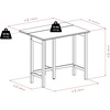 image:imageWinsome Lynnwood 3543 x 3939 x 30Inch Wood Rectangular Drop Leaf High Table Antique Walnut 94149