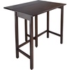 image:imageWinsome Lynnwood 3543 x 3939 x 30Inch Wood Rectangular Drop Leaf High Table Antique Walnut 94149