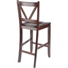 image:imageWinsome Lynnwood Collection 3 Piece Drop Leaf Table with 2 Counter VBack Stools Brown  Convenient Sturdy Mobile Kitchen amp Dining Room Table amp Chairs with Storage for Small Spaces Dorms Apartments