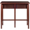 image:imageWinsome Lynnwood Collection 3 Piece Drop Leaf Table with 2 Counter VBack Stools Brown  Convenient Sturdy Mobile Kitchen amp Dining Room Table amp Chairs with Storage for Small Spaces Dorms Apartments