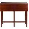 image:imageWinsome Lynnwood Collection 3 Piece Drop Leaf Table with 2 Counter VBack Stools Brown  Convenient Sturdy Mobile Kitchen amp Dining Room Table amp Chairs with Storage for Small Spaces Dorms Apartments