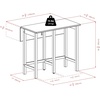 image:imageWinsome Lynnwood Collection 3 Piece Drop Leaf Table with 2 Counter VBack Stools Brown  Convenient Sturdy Mobile Kitchen amp Dining Room Table amp Chairs with Storage for Small Spaces Dorms Apartments