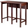 image:imageWinsome Lynnwood Collection 3 Piece Drop Leaf Table with 2 Counter VBack Stools Brown  Convenient Sturdy Mobile Kitchen amp Dining Room Table amp Chairs with Storage for Small Spaces Dorms Apartments