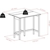 image:imageWinsome Lynnwood Collection 3 Piece Drop Leaf Table with 2 Counter VBack Stools Brown  Convenient Sturdy Mobile Kitchen amp Dining Room Table amp Chairs with Storage for Small Spaces Dorms Apartments