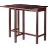 image:imageWinsome Lynnwood Extendable High Dining Table with 2 Round Stools 35 High 39 Wide Walnut