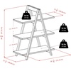 image:imageWinsome MDF AFrame 3Tier Shelf Black 20130  Modern amp Practical Open Display Bookshelves for Living Room Den Office Bedroom Functional Home Decor Furniture