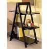 image:imageWinsome MDF AFrame 3Tier Shelf Black 20130  Modern amp Practical Open Display Bookshelves for Living Room Den Office Bedroom Functional Home Decor Furniture
